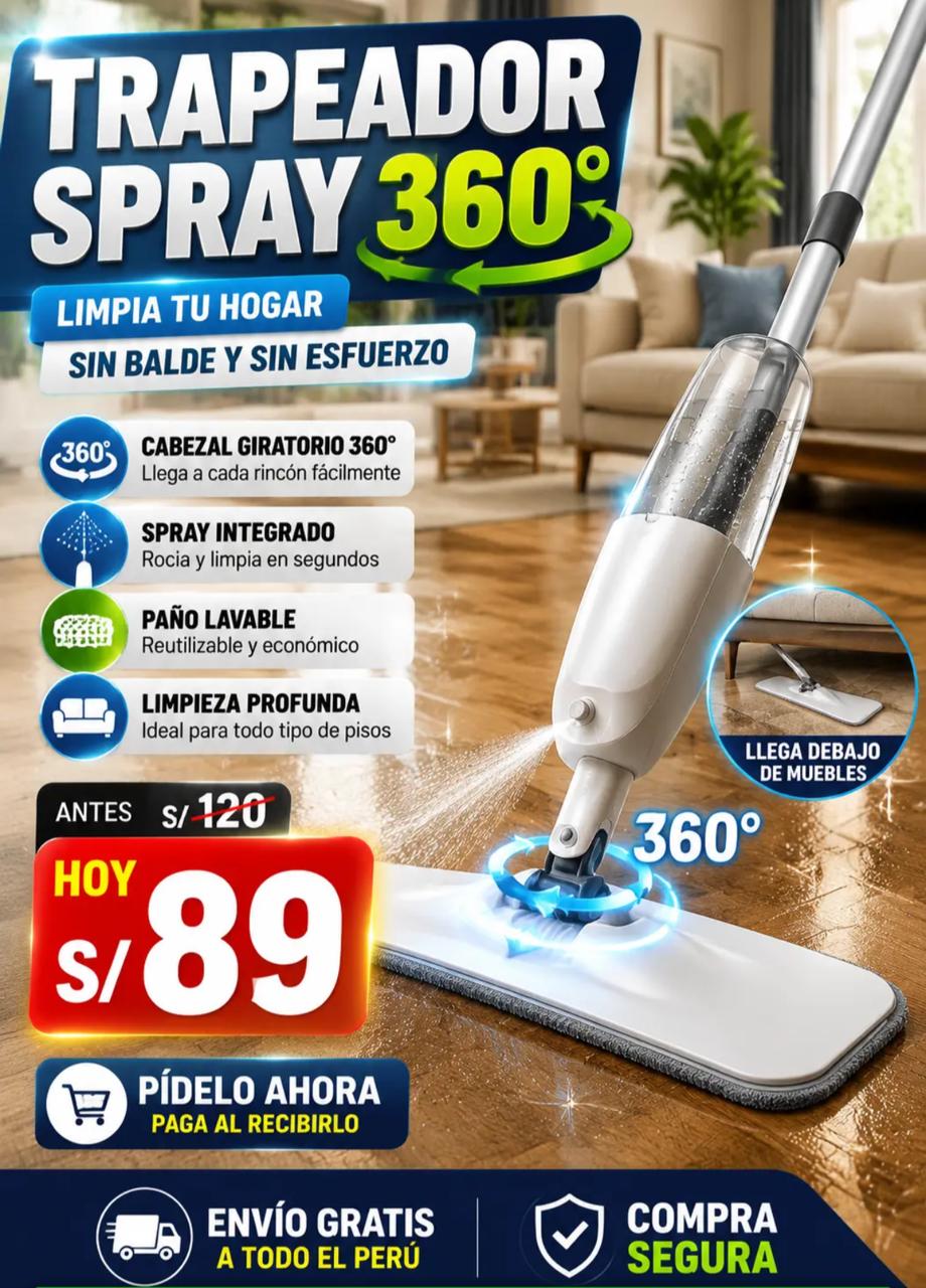 🎁 TRAPIADOR GIRATORIO CON SPRAY 🎁